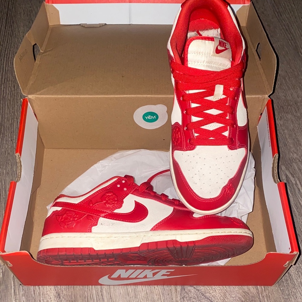 Nike Red and White Athletic Shoes